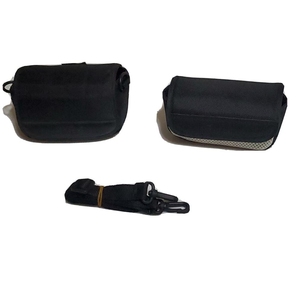 Lot Of 2 Mini Digital Video Camera bags/Cases With Shoulder Strap And Belt Loop